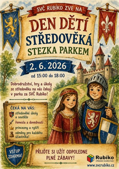 Plakát události Středověká cesta zámeckým parkem pro děti