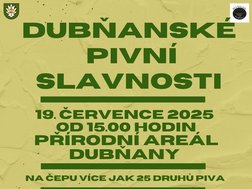 Plakát události Dubňanské  pivní slavnosti