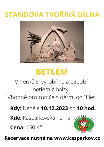 Plakát události Standova dílna - Betlém