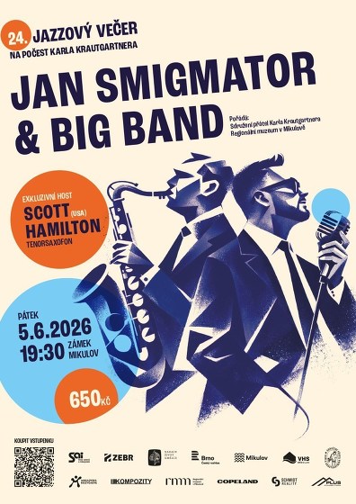 Plakát události JAN SMIGMATOR & BIG BAND, exkluzivní host Scott Hamilton