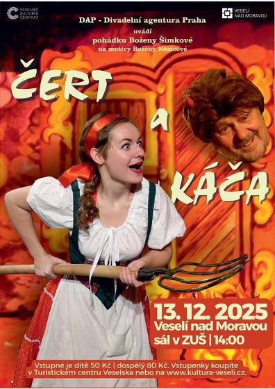 Plakát události Čert a Káča | pohádka na motivy Boženy Němcové