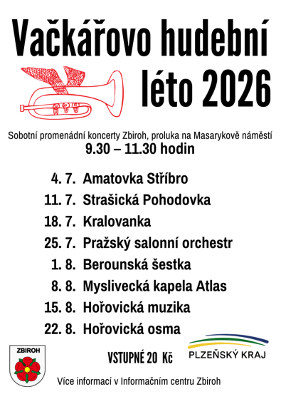 Plakát události Vačkářovo hudební léto 2026