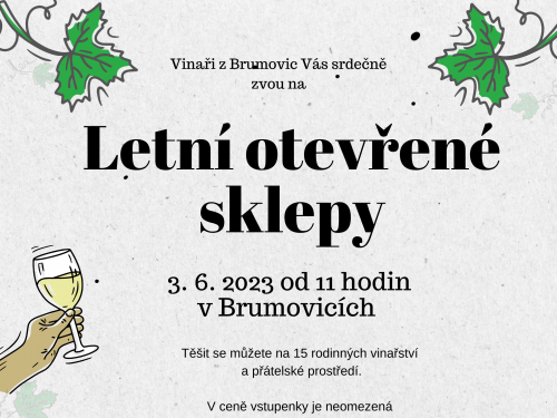 Plakát události Letní otevřené sklepy 2023