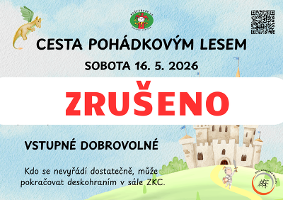 Plakát události Cesta pohádkovým lesem - ZRUŠENO
