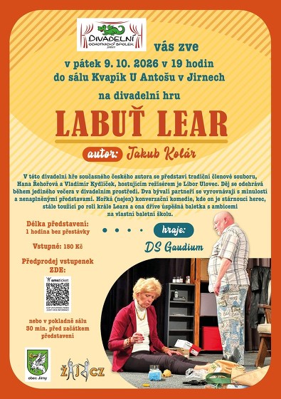 Plakát události Labuť Lear