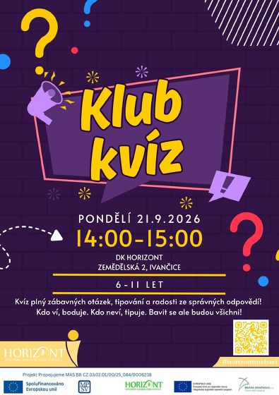 Plakát události Klub kvíz na Horizontu