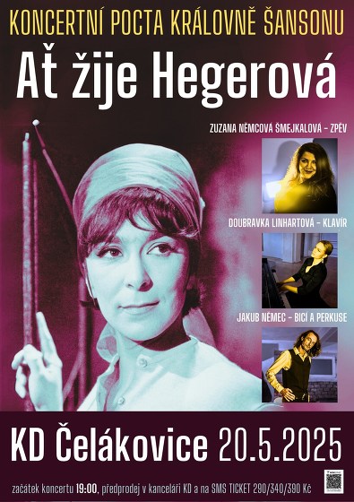 Plakát události Ať žije Hegerová - koncertní pocta královně šansonu