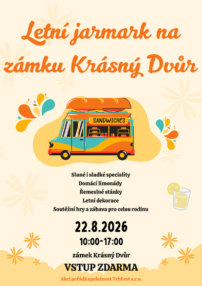 Plakát události Letní jarmark na zámku Krásný Dvůr