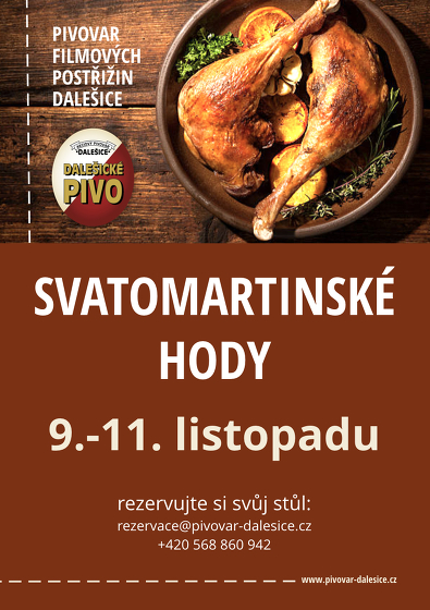 Plakát události Svatomartinské hody v pivovaru