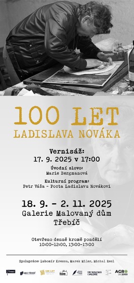 Plakát události Vernisáž: 100 let Ladislava Nováka