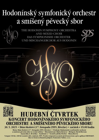 Plakát události Koncert Hodonínského symfonického orchestru a pěvec. sboru