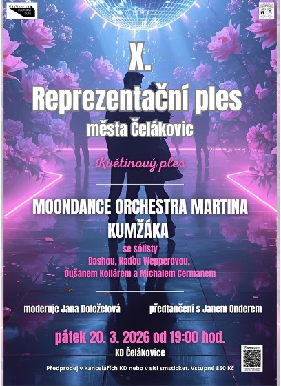 Plakát události X. Reprezentační ples města Čelákovic