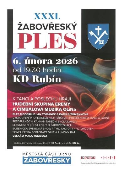 Plakát události XXXI. Žabovřeský ples