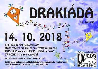 Plakát události Drakiáda v Blansku