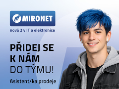 Mironet a.s. nabízí práci na pozici Brigádník na prodejně v obci Kladno