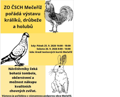 Plakát události Výstavu králíků, drůbeže a holubů