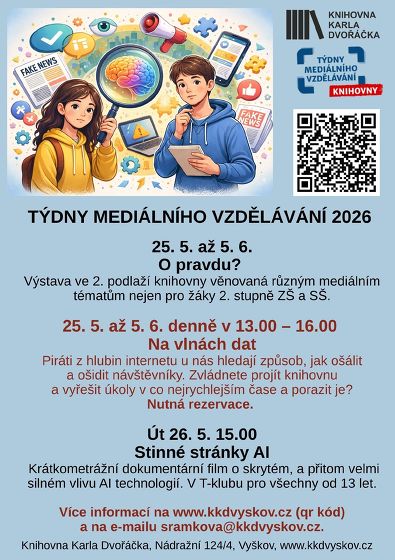 Plakát události Týdny mediálního vzdělávání 2026 - Stinné stránky AI