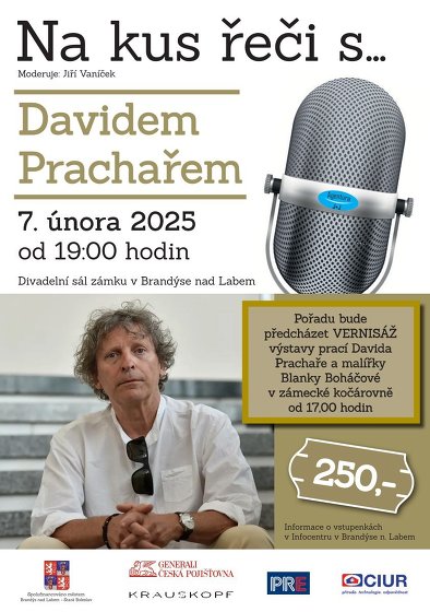 Plakát události Na kus řeči s... Davidem Prachařem