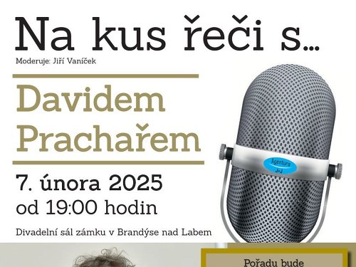 Plakát události Na kus řeči s... Davidem Prachařem