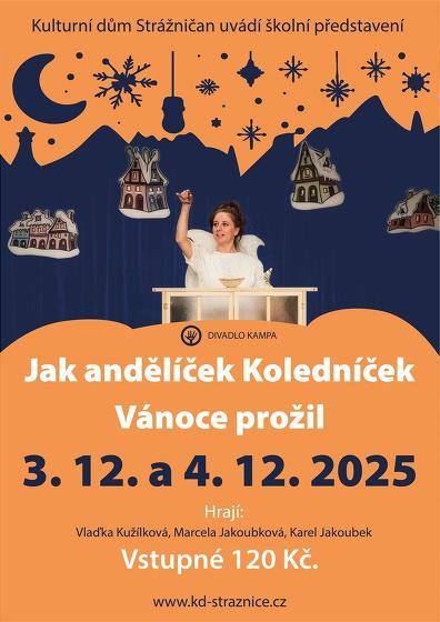 Plakát události Jak andělíček Koledníček Vánoce prožil