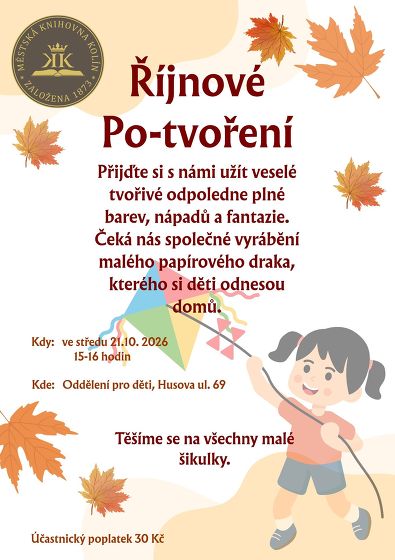 Plakát události Knihovnické po-tvoření - papírový drak