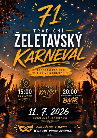 Plakát události Tradiční želetavský karneval