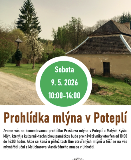 Plakát události Prohlídka mlýna v Poteplí