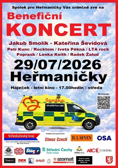 Plakát události Sanitka splněných snů - benefiční koncert