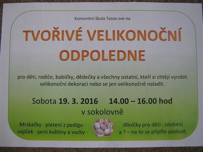 Plakát události Tvořivé velikonoční odpoledne