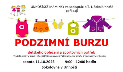 Plakát události Pozimní burza oblečení