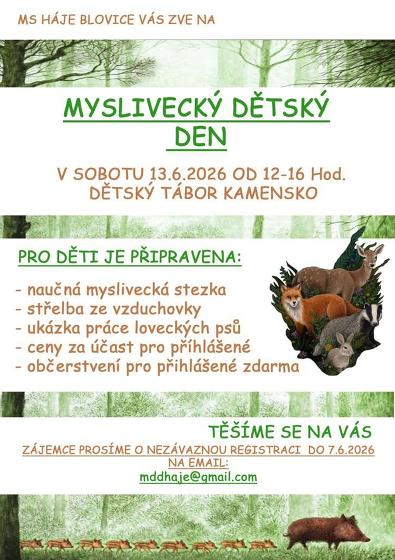 Plakát události Dětský myslivecký den