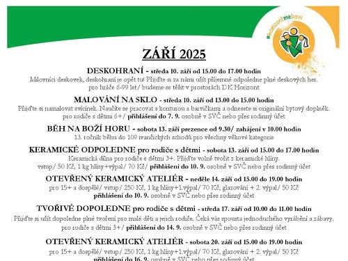Plakát události akce SVČ Ivančice září25