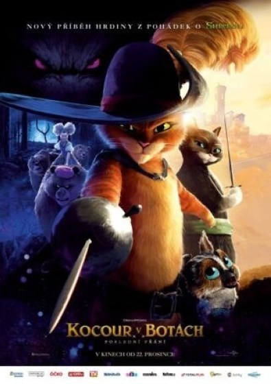 Plakát události Kocour v botách: Poslední přání - Letní kino Litoměřice