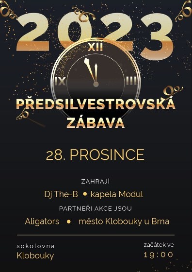 Plakát události Předsilvestrovská zábava