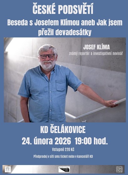 Plakát události ČESKÉ PODSVĚTÍ - beseda s Josefem Klímou