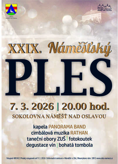 Plakát události XXIX. Náměšťský ples