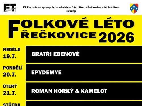 Plakát události Bratři Ebenové - Folkové léto Řečkovice 2026