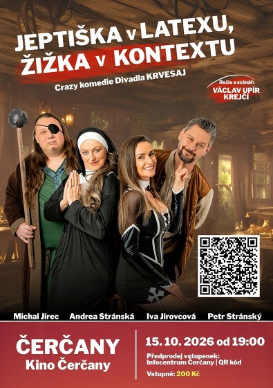 Plakát události Divadlo Krvesaj - Jeptiška v latexu, Žižka v kontextu