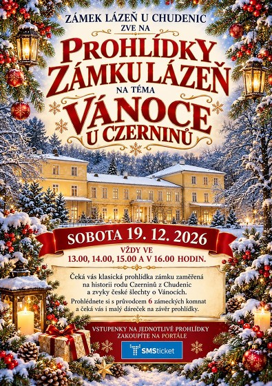 Plakát události Komentované vánoční prohlídky zámku Lázeň