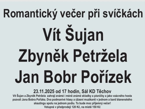 Plakát události Romantický večer při svíčkách