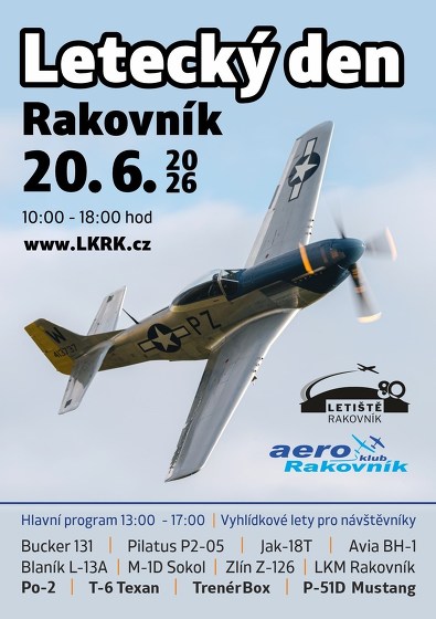 Plakát události Letecký den 80. let letiště Rakovník