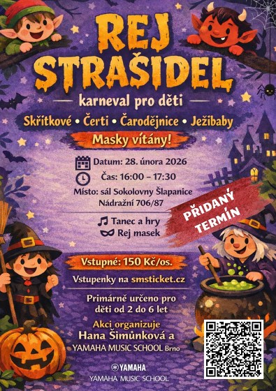 Plakát události Karneval pro děti - REJ STRAŠIDEL - nový termín!