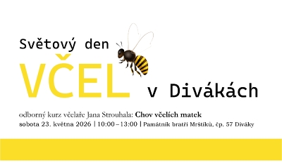 Plakát události Světový den včel v Divákách: Chov včelích matek