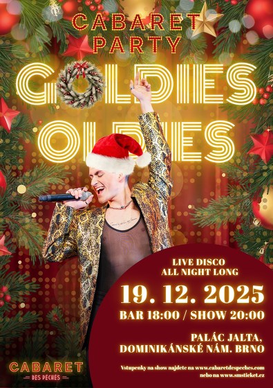 Plakát události Cabaret Party: Goldies Oldies – Sváteční zlatá horečka
