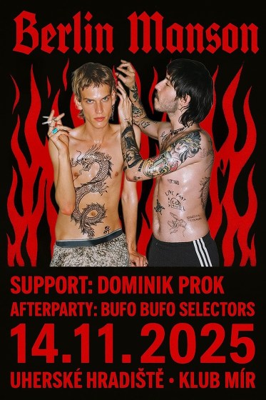 Plakát události BERLIN MANSON // Dominik Prok // BUFO BUFO Selectors