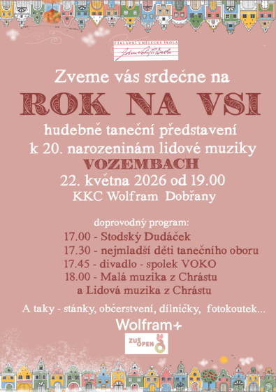 Plakát události Rok na vsi Dobřany KKC Wolfram