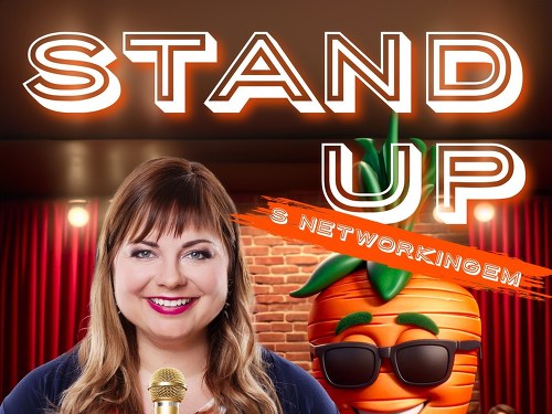 Plakát události STAND UP s networkingem - Gábi Mrkvička