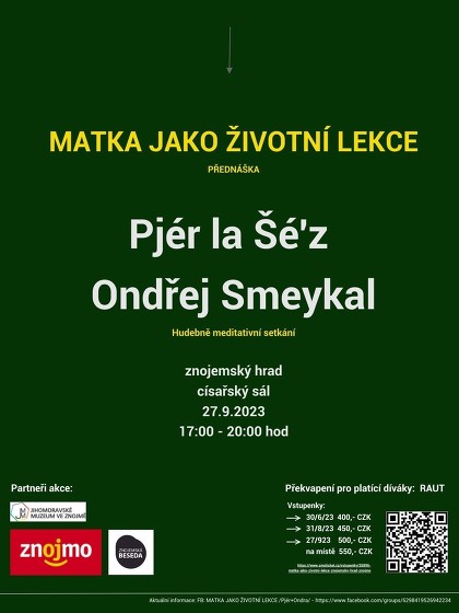 Plakát události Matka jako životní lekce