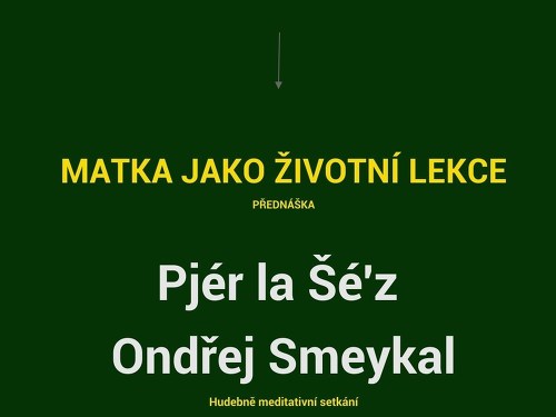 Plakát události Matka jako životní lekce