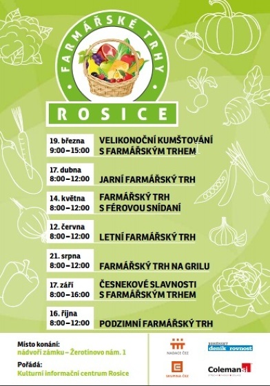 Plakát události Farmářské trhy v Rosicích